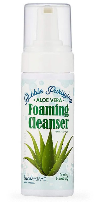 Косметика-уход BUBBLE PURIFYING Look At Me Foaming Cleanser Aloe Vera Пенка для лица очищающая с экстрактом алоэ вера